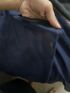 Elegant Navy Blue Ruffle Dress