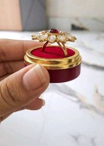 Exquisite Kundan &amp; Ruby Cocktail Ring