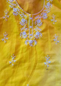 Yellow Embroidered Kurta