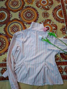 Chic Striped Button-Up Shirt