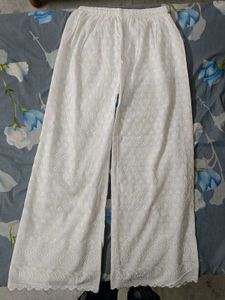 Beautiful thread work kurta with white plazo