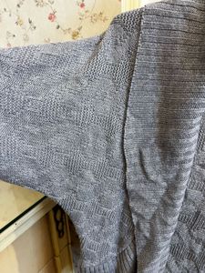 Grey Knit Cardigan Sweater Shrug