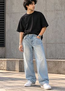 Light Blue Baggy Fit Jeans