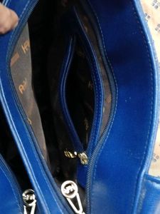New Chic Blue leather Handbag