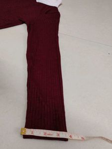 maroon top