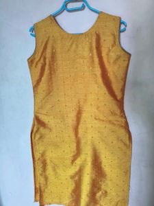 Yellow Embroidered Kurta