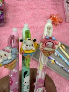 Pack of 6 Cute Sanrio  Erasable Gel Pens Se
