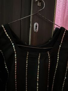 Elegant Black Sequined Kurta