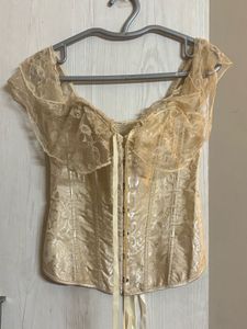 Womem Cream corset top
