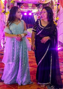 Black - Embellished Saree