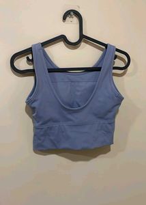 Comfortable Blue Sports Bra-padded xs