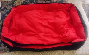reversible soft ultra  velvet red bed  for pet