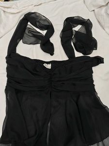 Chic Black Halter Top