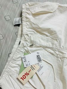 White Baggy Track Pants