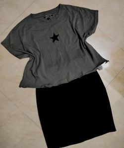 ★ Y2K Grey Cropped Top ★