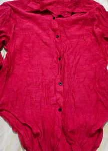 Chic Red Button-Up shirt