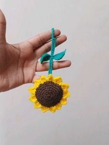 Crochet Flower Hair Clips or bag charms Set