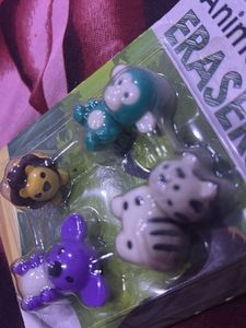 Cute Animal Erasers Set - Seal Packed