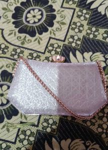 Sparkly Clutch with Chain Strap
