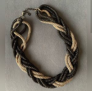 Chunky Braided Beaded Necklace
