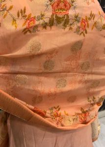 Peach Embroidered Salwar Kameez Set