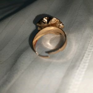 Red Black Golden Rose Ring