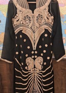 Embroidered Black kurta set