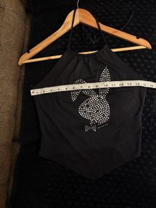 Cute Rhinestone Halter Top