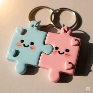 Cute Puzzle Piece Keychains