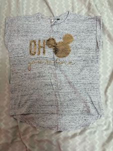 Cute Grey Graphic T-Shirt