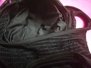 Hot Sheer Striped Black Top  or bodysuit