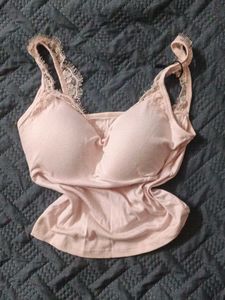 Cutesy lace lolita pink coquette tank top slip