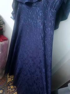Elegant Navy Blue Embellished Gown