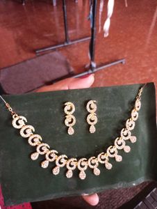 Party Wear White Stone Necklace