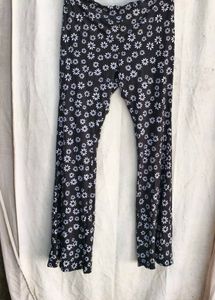 Floral Print Flared Pants