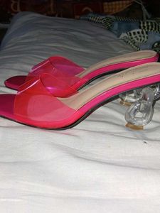 Hot Pink Transparent Heels