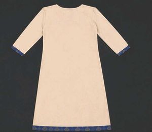 Beige &amp; Royal Blue Kurta for Women
