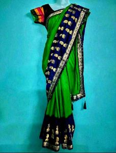 Green silk saree