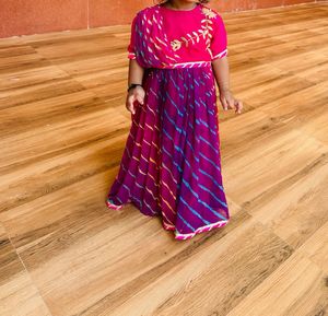 pure georgette Purple Leheriya Lehenga Ch