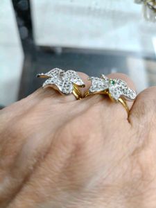 Floral Diamond Rings (Set of 2)