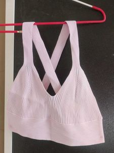 Pink Ribbed Bralette