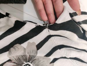 Zebra Print Floral Top