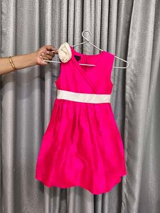 pspeaches-Gorgeous Pink Party Dress with Flower