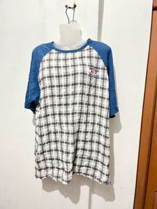 Casual Plaid Raglan T-Shirt