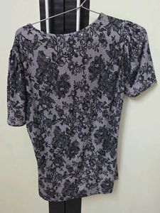 Floral Print Short Sleeve Top