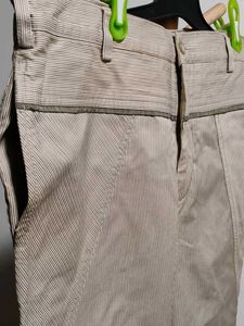 Beige striped Casual Pants