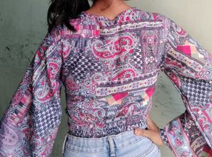 Bohemian Print Crop Top
