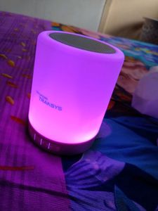 Bluetooth Speaker with Color Changing LED Lamp