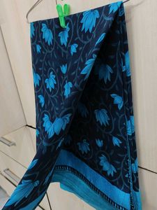 Beautiful Blue Floral Saree