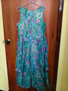 Floral Print Asymmetrical Hem Dress